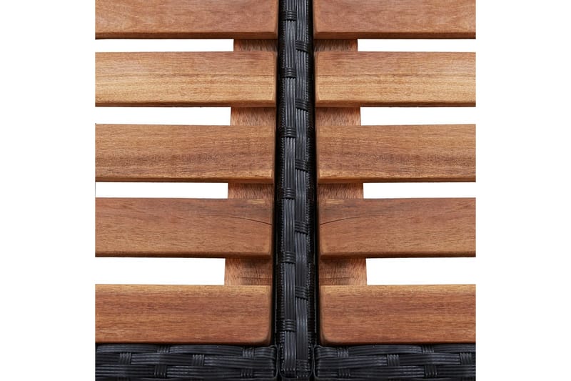 Fyrkantig poolkant svart 268x268x55 cm konstrotting - Svart - Trädgård & spabad - Utomhusbad - Badtunna - Badtunna byggsats