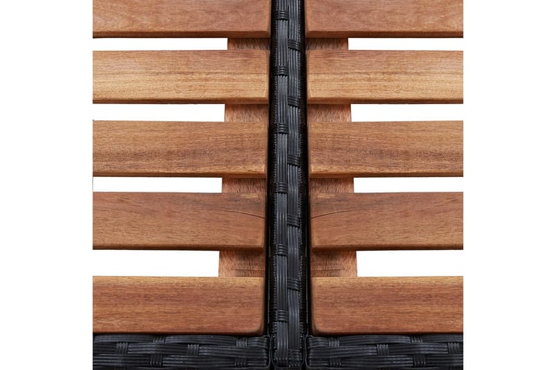 Fyrkantig poolkant svart 268x268x55 cm konstrotting - Svart - Badtunna byggsats