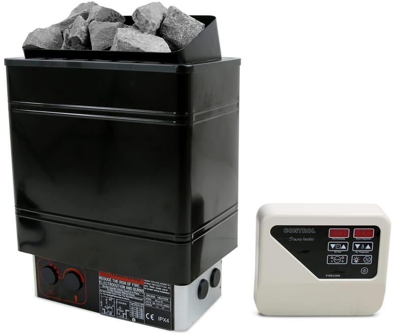 Bastuaggregat 4,5kW | Utvändig kontrollpanel | Vägghängt - Trädgård & spabad - Utomhusbad - Bastu - Bastuaggregat - Bastuaggregat el