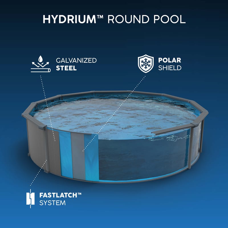 Bestway Hydrium pool ovan mark Ø7,32 m – 132 cm djup | Stålpool (561RP) - Trädgård & spabad - Utomhusbad - Pool - Pool ovan mark