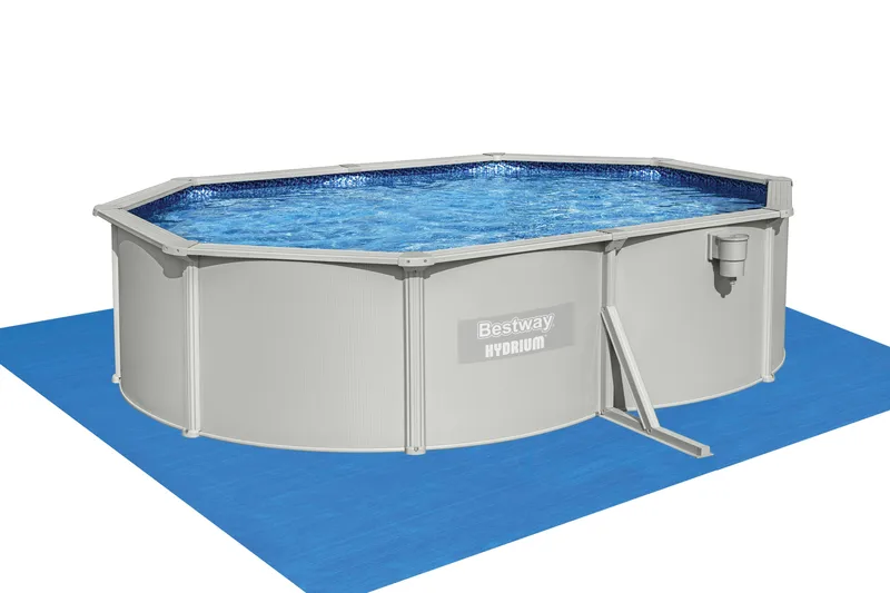 Bestway Stålväggspool Oval 5x3,6 m Hydrium (56586) - Trädgård & spabad - Utomhusbad - Pool - Pool ovan mark
