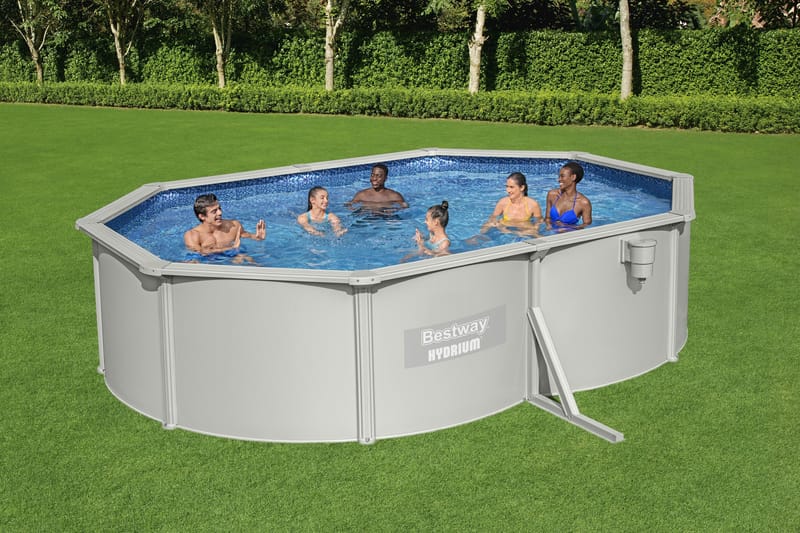 Bestway Stålväggspool Oval 5x3,6 m Hydrium (56586) - Trädgård & spabad - Utomhusbad - Pool - Pool ovan mark