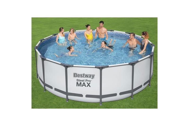 Bestway Steel Pro MAX ovanmarkpool 4,27 m Grå - Trädgård & spabad - Utomhusbad - Pool - Pool ovan mark