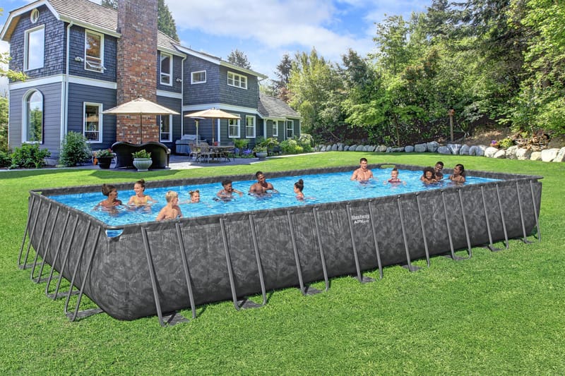 Bestway pool ovan mark 9,56x4,88m – 132cm djup | APX 365™ Rektangulär Stålpool (561KJ) - Trädgård & spabad - Utomhusbad - Pool - Pool ovan mark