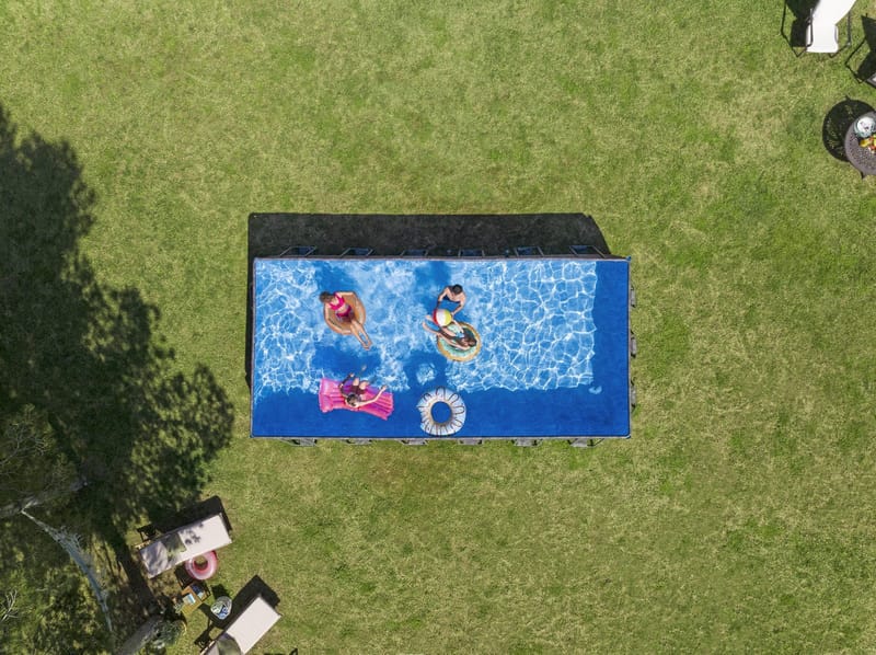 Bestway pool ovan mark 7,32 x 3,66 m – 132 cm djup | APX 365™ Rektangulär Stålpool Set (561KG) - Trädgård & spabad - Utomhusbad - Pool - Pool ovan mark