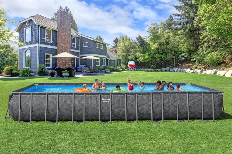 Bestway pool ovan mark 9,56x4,88m – 132cm djup | APX 365™ Rektangulär Stålpool (561KJ) - Trädgård & spabad - Utomhusbad - Pool - Pool ovan mark