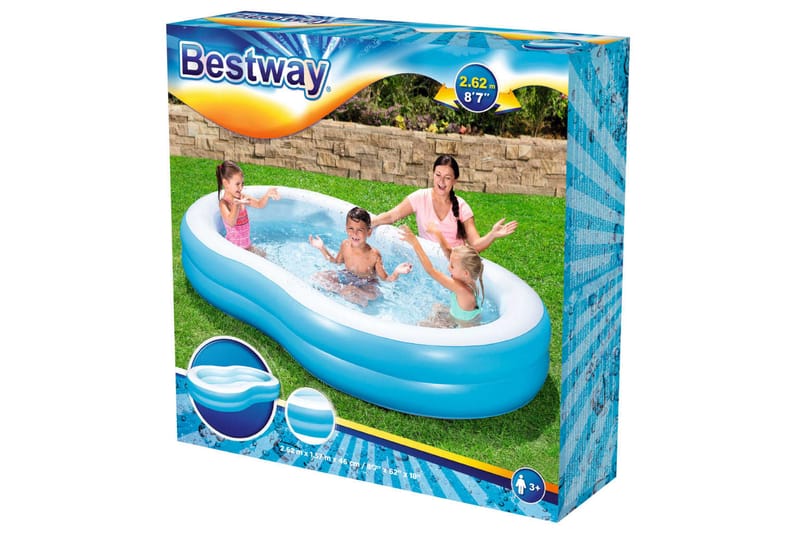 Bestway Familjepool Big Lagoon 262x157x46 cm - Trädgård & spabad - Utomhusbad - Pool - Pool ovan mark