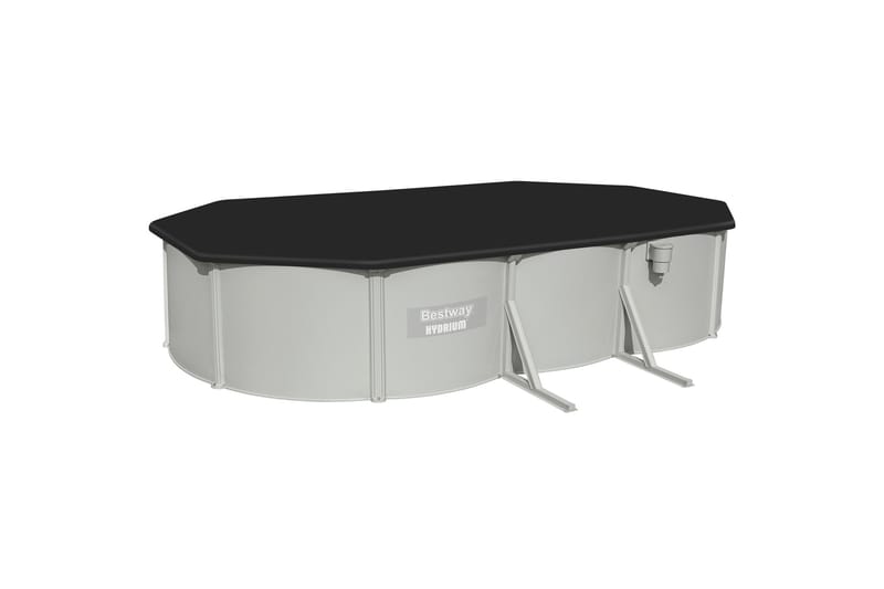 Bestway Hydrium Stålväggspool Oval 6,1x3,6m - Grå - Pool ovan mark