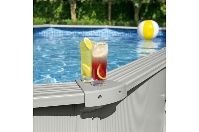 Bestway Hydrium Stålväggspool Oval 6,1x3,6m - Grå - Trädgård & spabad - Utomhusbad - Pool - Pool ovan mark