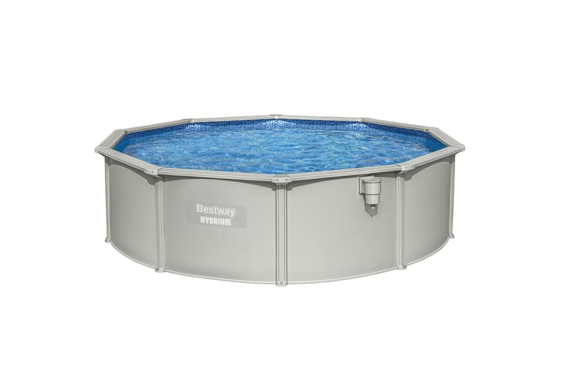 Bestway Hydrium Stålväggspool Rund 4,6m - Grå - Trädgård & spabad - Utomhusbad - Pool - Pool ovan mark