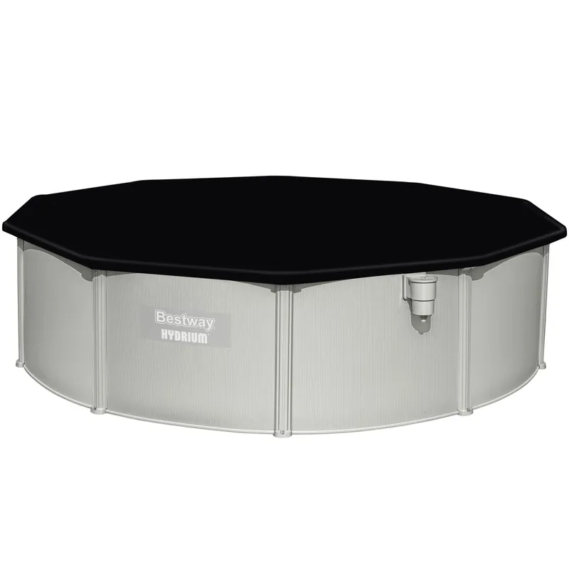 Bestway Hydrium Stålväggspool Rund 4,6m - Grå - Trädgård & spabad - Utomhusbad - Pool - Pool ovan mark