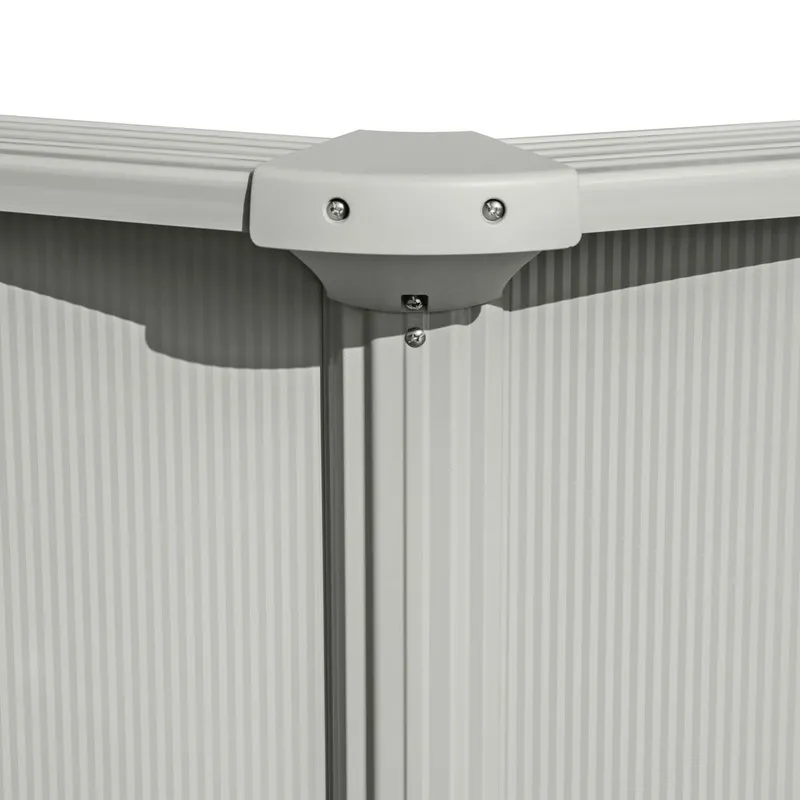 Bestway Hydrium Stålväggspool Rund 4,6m - Grå - Trädgård & spabad - Utomhusbad - Pool - Pool ovan mark