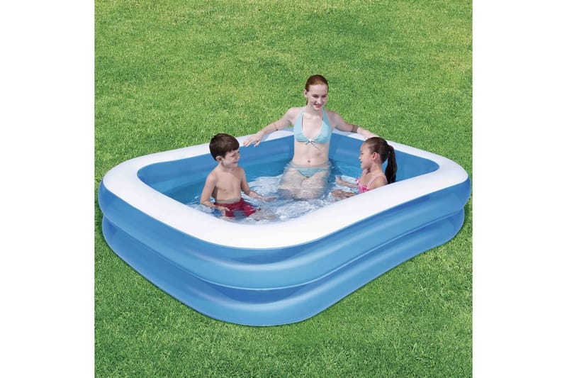 Bestway Rektangulär pool 211x132x46 cm blå - Pool ovan mark