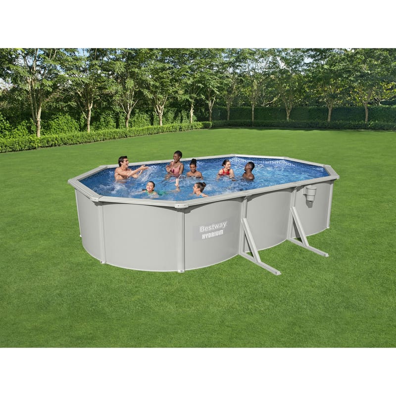 Bestway stålväggspool 6,1x3,6m - 1,2m djup | Hydrium Pool set (56369) - Trädgård & spabad - Utomhusbad - Pool - Pool ovan mark