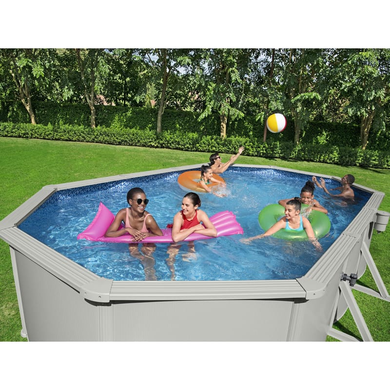 Bestway stålväggspool 6,1x3,6m - 1,2m djup | Hydrium Pool set (56369) - Trädgård & spabad - Utomhusbad - Pool - Pool ovan mark