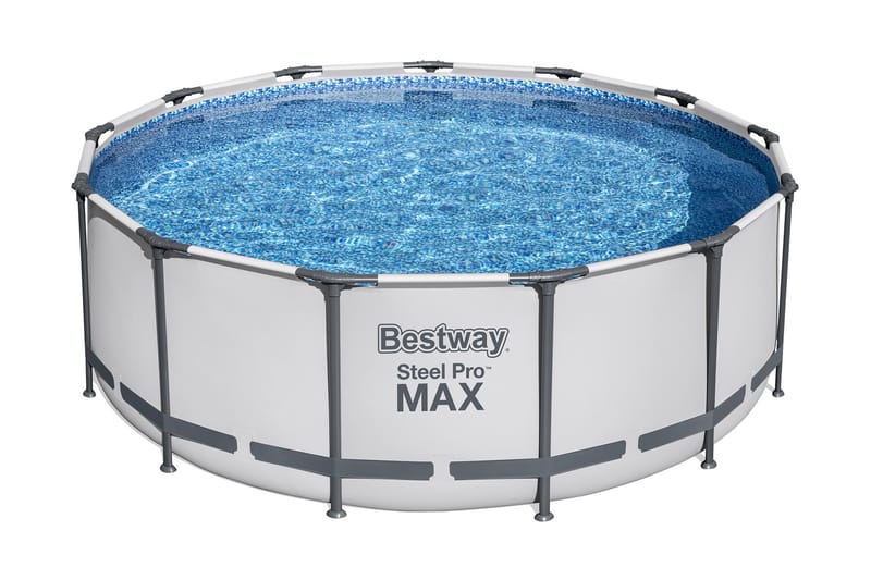 Bestway Steel Pro MAX Ovanmarkspool Rund 3,96m - Gr�å - Pool ovan mark