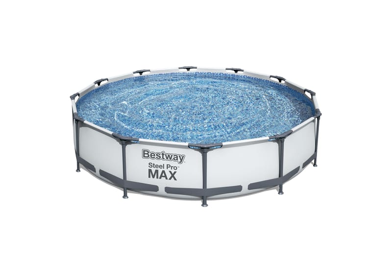 Bestway Steel Pro MAX ovanmarkpool Rund 3,66x0,76 m Grå - Bestway - Pool ovan mark