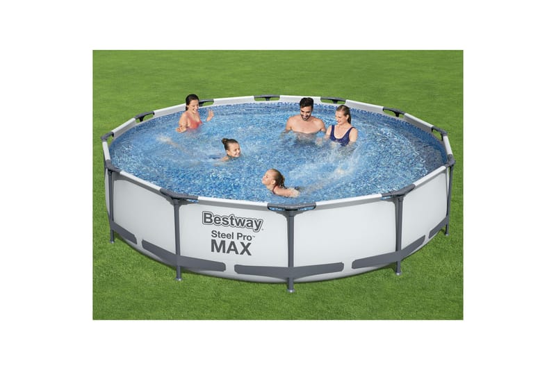 Bestway Steel Pro MAX ovanmarkpool Rund 3,66x0,76 m Grå - Bestway - Pool ovan mark