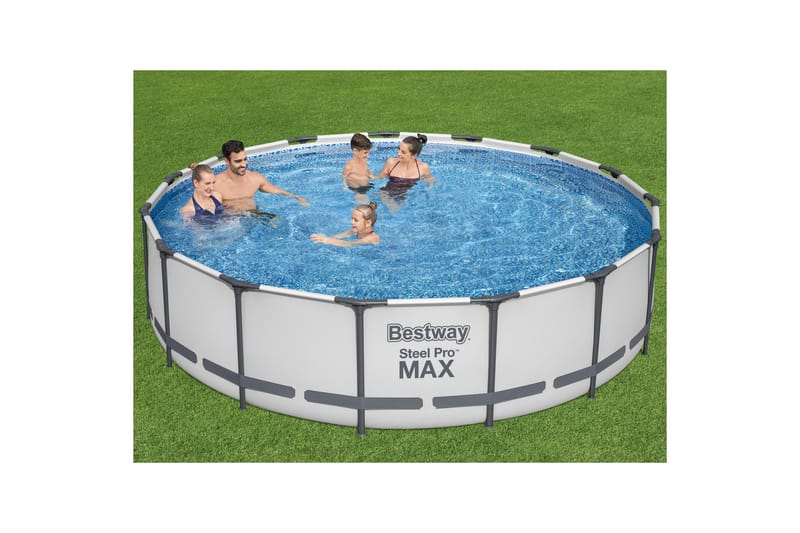 Bestway Steel Pro MAX Rund ovanmarkpool 4,57m Grå - Bestway - Trädgård & spabad - Utomhusbad - Pool - Pool ovan mark
