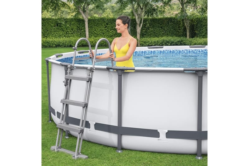 Bestway Steel Pro MAX Rund ovanmarkpool 4,57m Grå - Bestway - Trädgård & spabad - Utomhusbad - Pool - Pool ovan mark