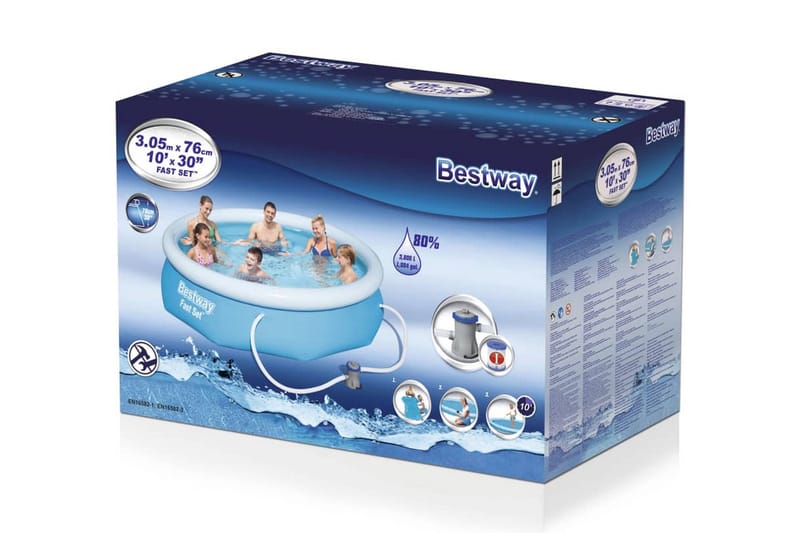 Bestway Trädgårdspool Fast Set 305x76 cm 57270 - Pool ovan mark