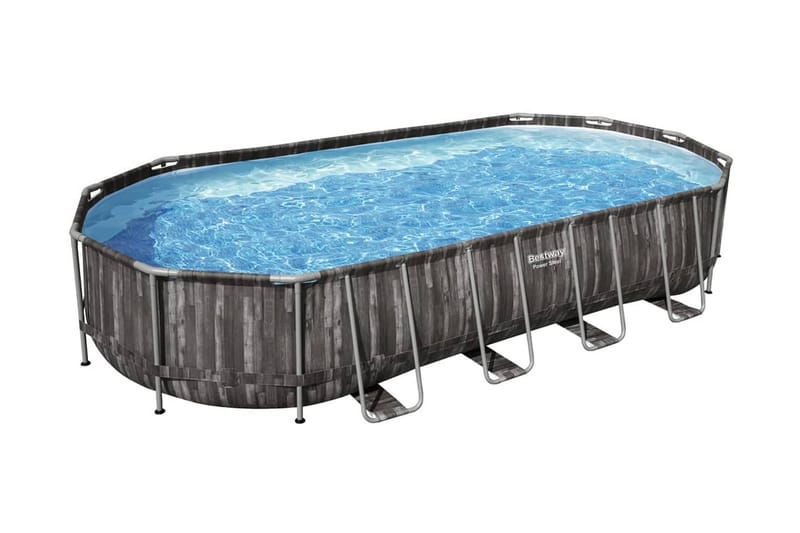 Bestway Trädgårdspool oval 7,32x3,66x1,22 m - Pool ovan mark