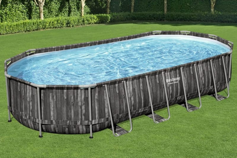 Bestway Trädgårdspool oval 7,32x3,66x1,22 m - Trädgård & spabad - Utomhusbad - Pool - Pool ovan mark