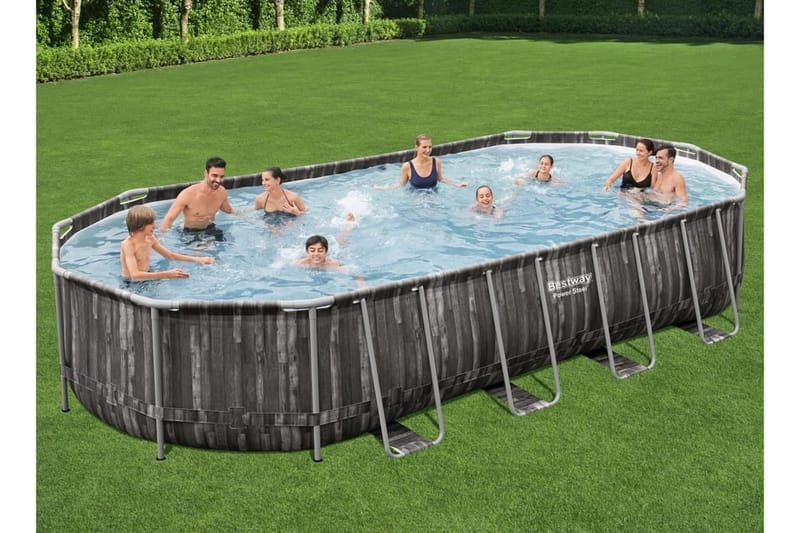 Bestway Trädgårdspool oval 7,32x3,66x1,22 m - Trädgård & spabad - Utomhusbad - Pool - Pool ovan mark
