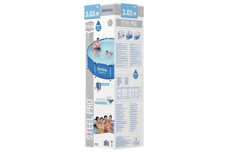 Bestway Pool med stålram Steel Pro 305x76 cm - Trädgård & spabad - Utomhusbad - Pool - Pool ovan mark