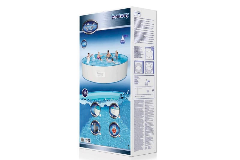 Bestway Pool med tillbehör Hydrium stålram rund 460x90 cm 56 - Trädgård & spabad - Utomhusbad - Pool - Pool ovan mark