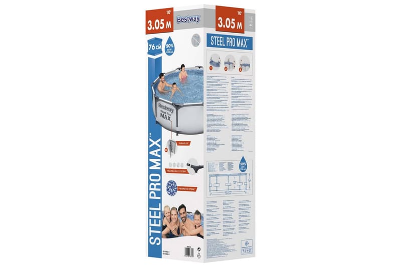 Bestway Pool med stålram Steel Pro MAX med tillbehör 305x76 - Pool ovan mark