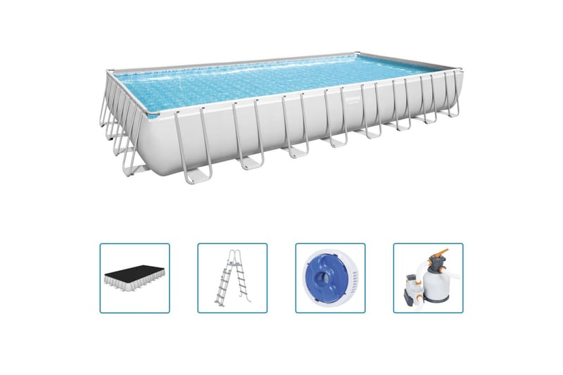 Bestway Pool Power Steel 956x488x132 cm - Trädgård & spabad - Utomhusbad - Pool - Pool ovan mark