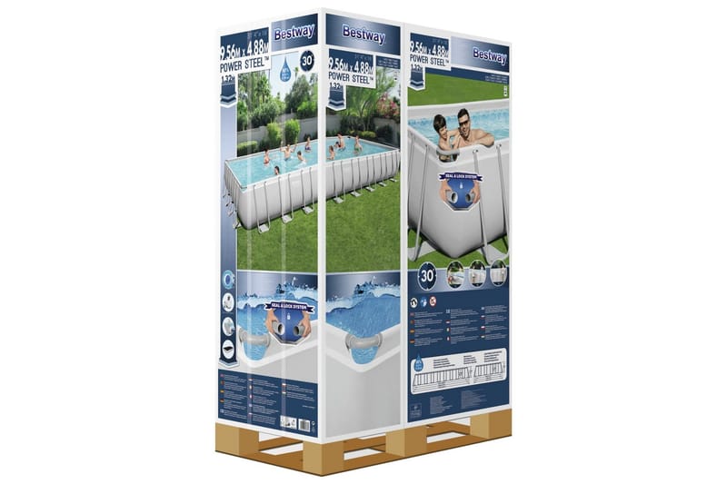 Bestway Pool Power Steel 956x488x132 cm - Trädgård & spabad - Utomhusbad - Pool - Pool ovan mark