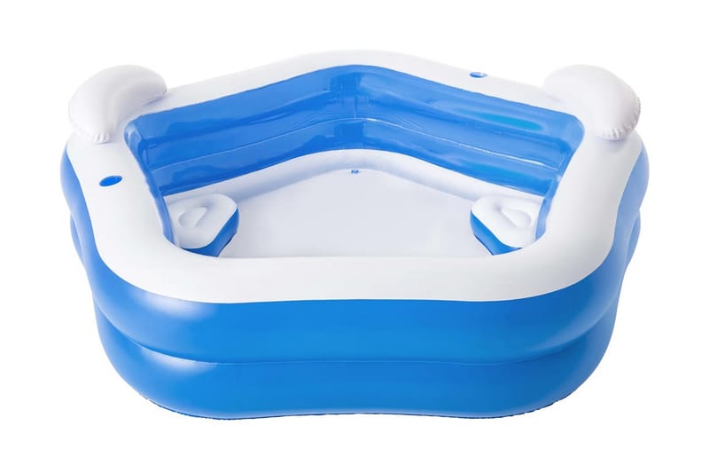 Bestway Pool Family Fun Lounge Pool 213x206x69 cm - Blå - Pool ovan mark