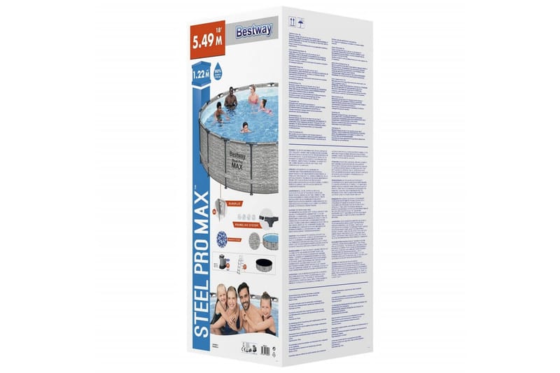 Bestway Poolset Power Steel 549x122 cm - Trädgård & spabad - Utomhusbad - Pool - Pool ovan mark