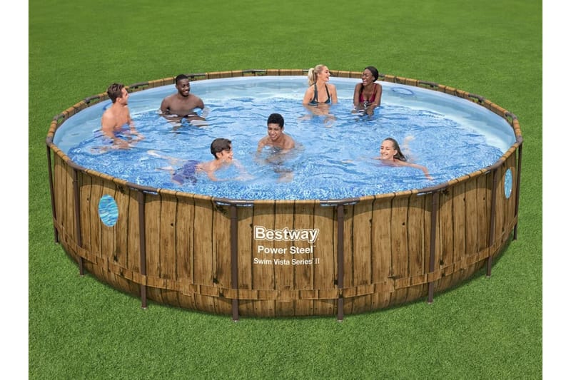 Bestway Poolset Power Steel 549x122 cm - Trädgård & spabad - Utomhusbad - Pool - Pool ovan mark