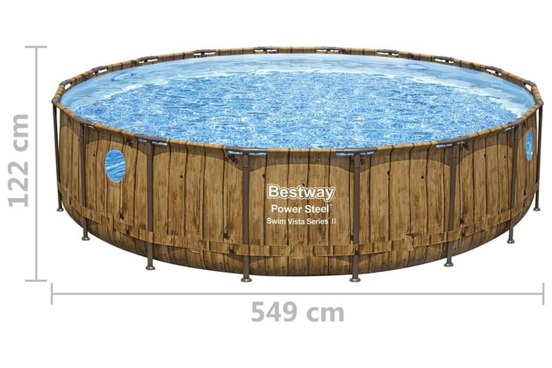 Bestway Poolset Power Steel 549x122 cm - Pool ovan mark