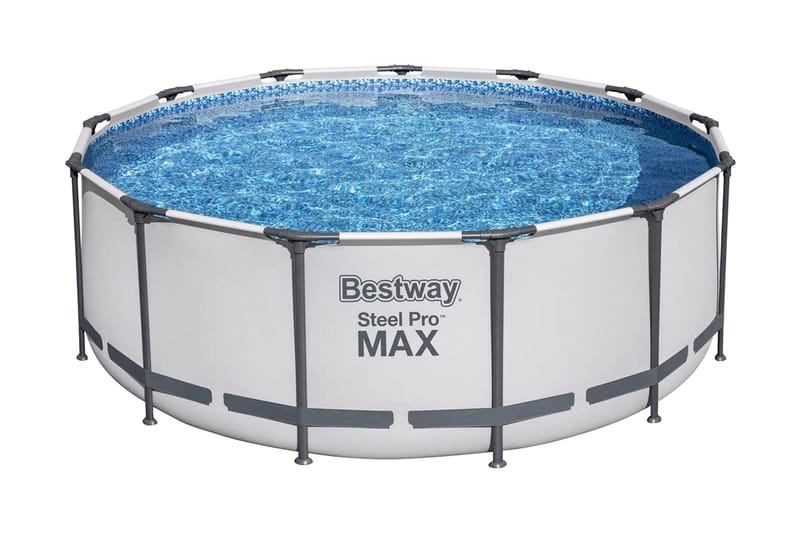 Bestway Pool Steel Pro MAX rund med tillbehör 396x122 cm - Pool ovan mark
