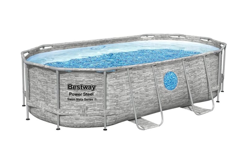 Bestway Pool Power Steel med tillbehör 427x250x100 cm - Pool ovan mark