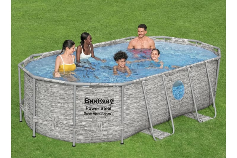 Bestway Pool Power Steel med tillbehör 427x250x100 cm - Pool ovan mark