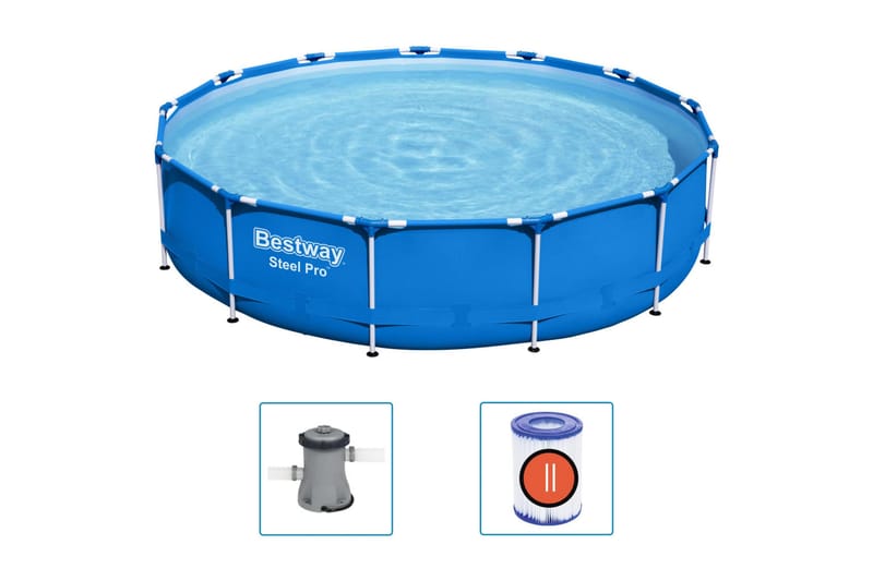 Bestway Pool med ram Steel Pro 396x84 cm - Trädgård & spabad - Utomhusbad - Pool - Pool ovan mark