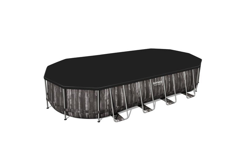 Bestway Power Steel Ovanmarkpool 7,32 x 3,66 m Grå - Bestway - Trädgård & spabad - Utomhusbad - Pool - Pool ovan mark