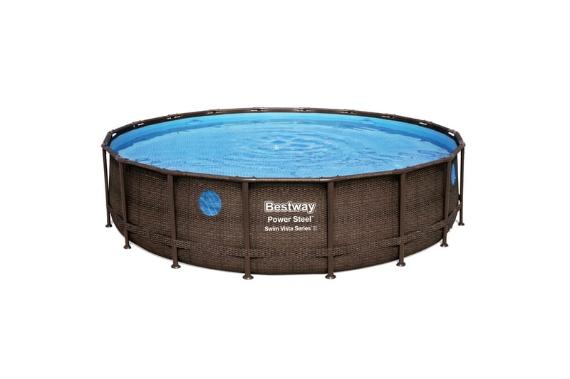 Bestway Power Steel Swim Vista II Ovanmarkpool  5,49 m Brun - Bestway - Pool ovan mark