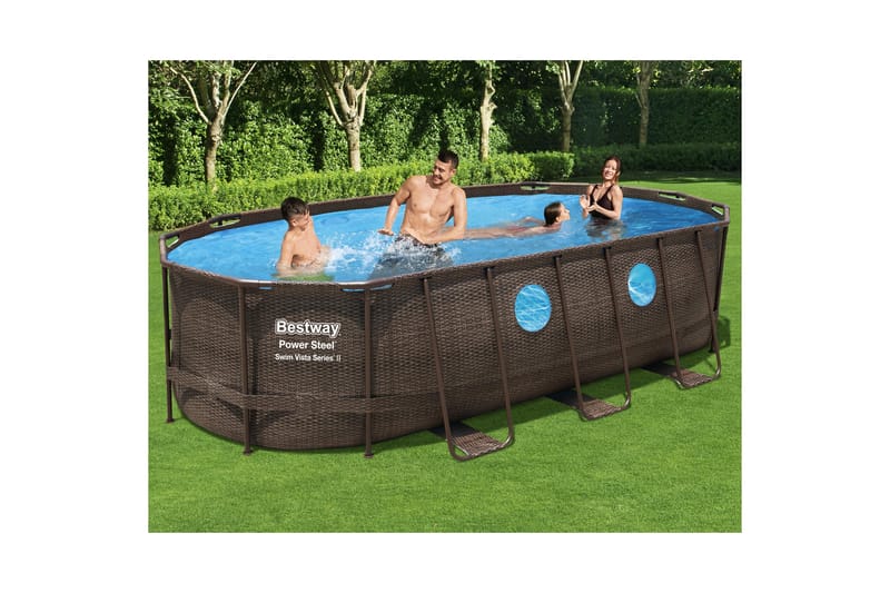 Bestway Power Steel Swim Vista II Ovanmarkpool  5,49x2,74 m - Bestway - Trädgård & spabad - Utomhusbad - Pool - Pool ovan mark