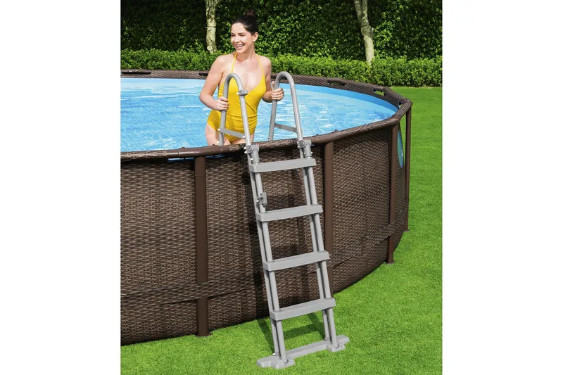 Bestway Power Steel Swim Vista II Ovanmarkpool  5,49 m Brun - Bestway - Trädgård & spabad - Utomhusbad - Pool - Pool ovan mark