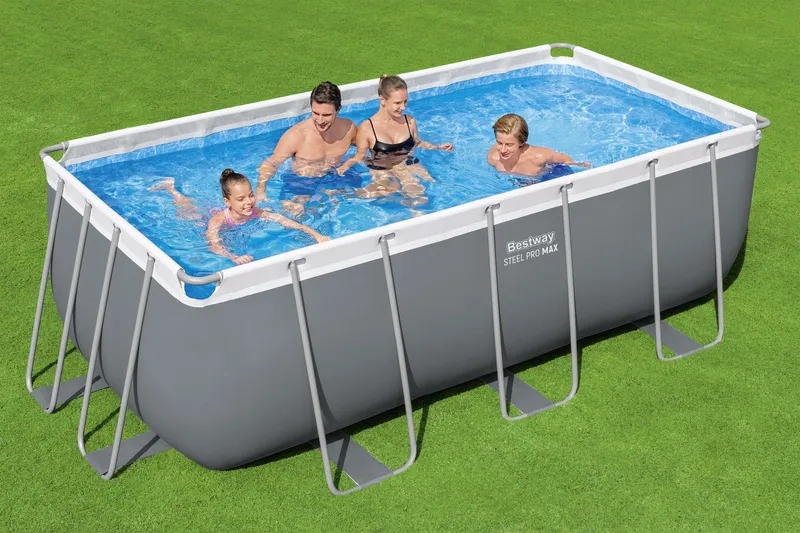 Bestway pool ovan mark 4,1x2m - 122cm djup | Power Steel (56456) - Trädgård & spabad - Utomhusbad - Pool - Pool ovan mark