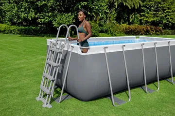 Bestway pool ovan mark 4,1x2m - 122cm djup | Power Steel (56456) - Trädgård & spabad - Utomhusbad - Pool - Pool ovan mark