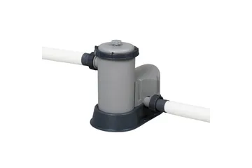 Bestway Power Steel Ovanmarkspool 6,4x2,74m - Grå - Trädgård & spabad - Utomhusbad - Pool - Pool ovan mark