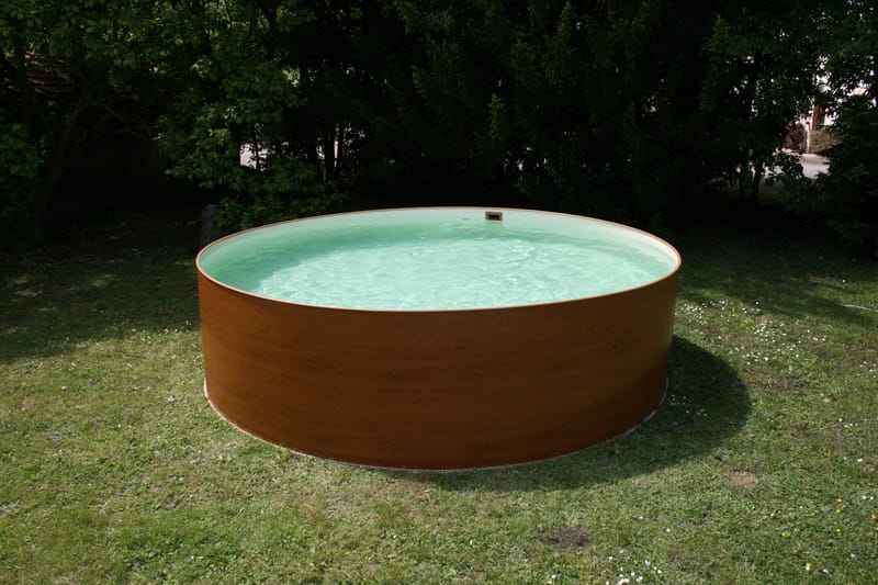 Planet Pool Poolset Avila Träimitat Ø 350 x 120 cm - Ø350x120 cm - Pool ovan mark