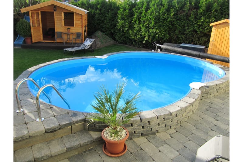 Planet Pool Stålväggspool Premium Åttaform 7,25x4,6x1,5m Inb - Planet Pool - Trädgård & spabad - Utomhusbad - Pool - Pool ovan mark